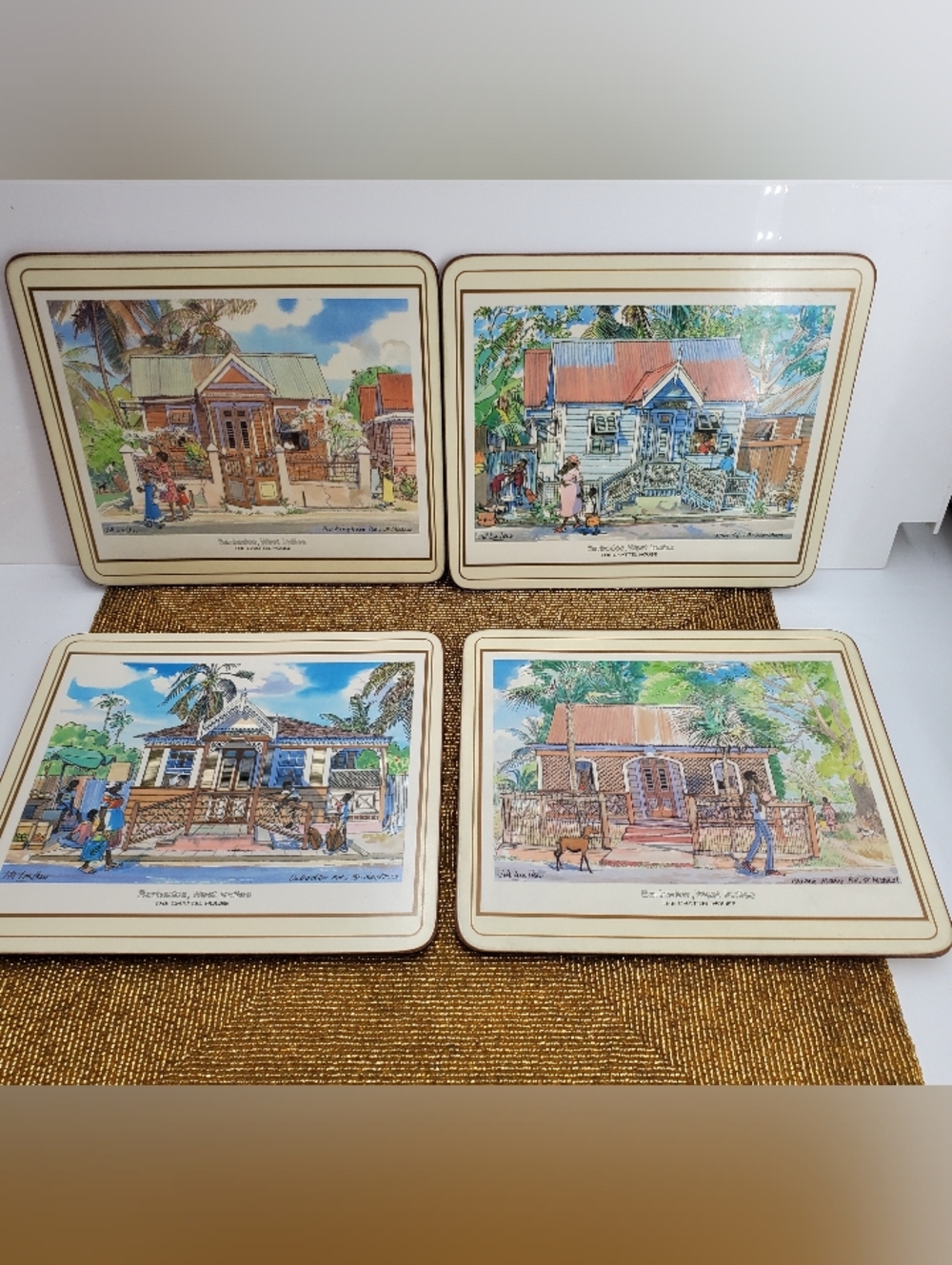 Pimpernel placemats with illustrations by the English-born artist Jill Walker.